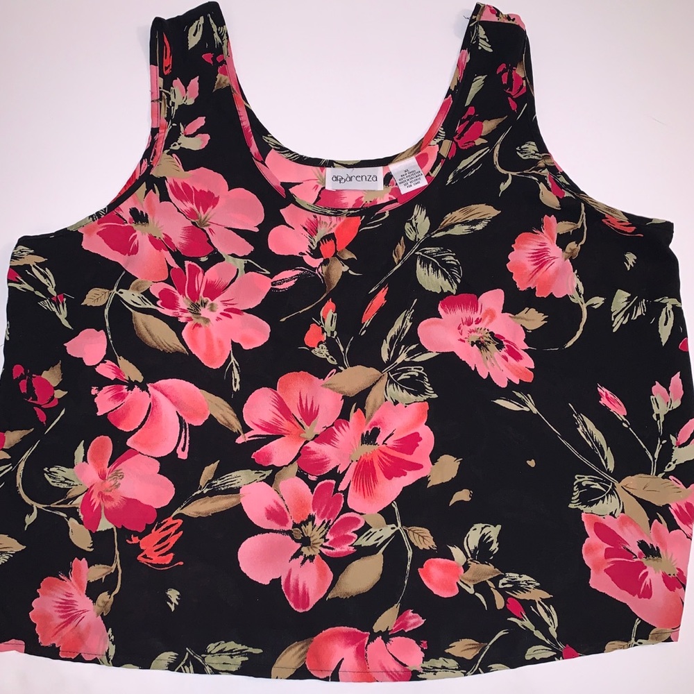 Apparenza Late 90’s Vintage Cropped Floral Tank XL